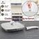 LIFE SMILE grill pan Non-stick Granite Coating with lid   Oven Safe   versatile grill pan with drop opening with detachable handle, grill pan for large cooking surface, PFOA free (24 CM)