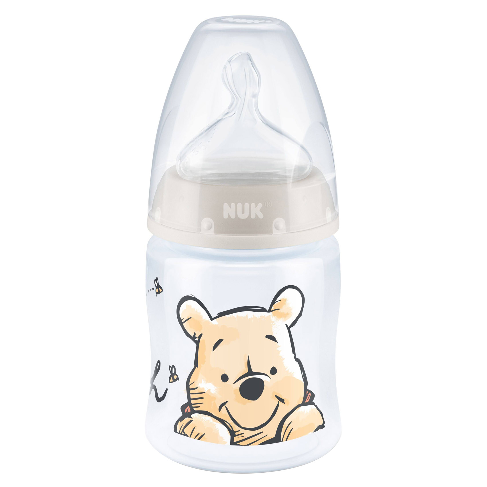 Nuk First Choice+ Winnie The Pooh Anti-Colic Feeding Bottle With Teat Clear 150ml