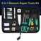 KKmoon-9 in 1 LAN Network Fix Cable Tester Crimper Plier Hand Tool Kit Cat5 RJ45 RJ11 RJ12 Stripping Make Ethernet Connector Test
