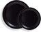Party Time 12-Pieces Serves 6, Disposable Black Party Set of 9&quot; Paper Plates &amp; 7&quot; Paper Plates For Black Theme Birthday Party Tableware Set for Wedding, Baby Shower, Birthday Party Supplies