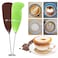 Decdeal - Electric Milk Frother Automatic Milk Foam Maker for Bulletproof Coffee Matcha Stainless Steel Whisk Battery Operated Mini Drink Mixer Blender