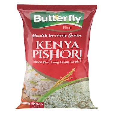 Butterfly Long Grain Kenya Pishori Rice 5Kg