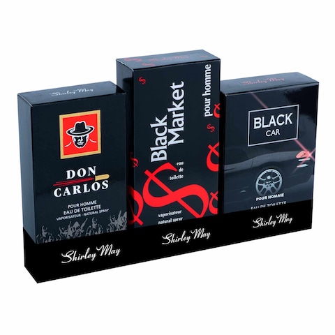 Shirley May Don Carlos Eau De Toilette Clear 100ml With Black Market Eau De Toilette Clear 100ml