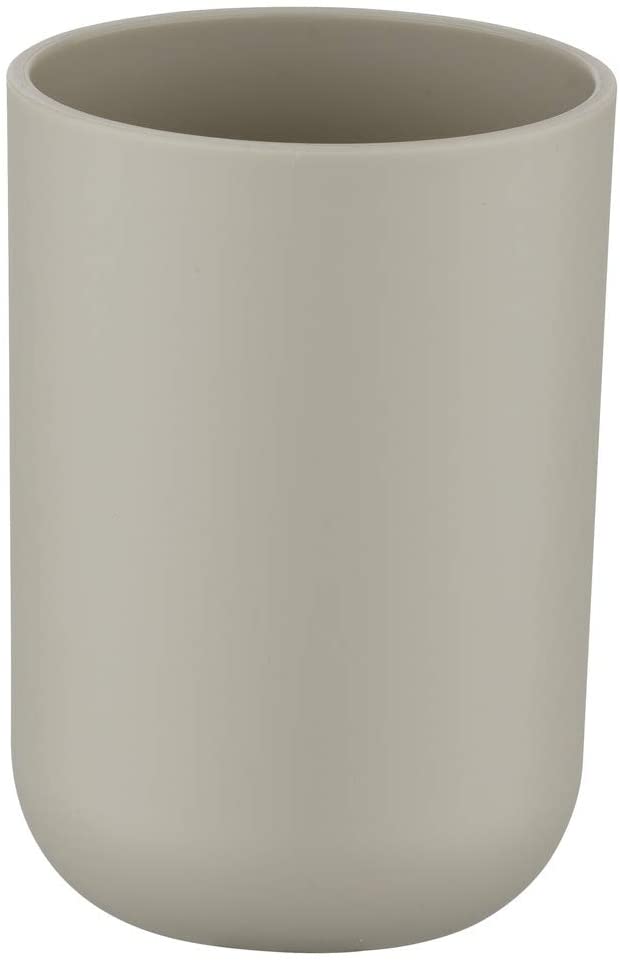 Plastic Tumbler for Bathroom, Beige, 7.3 x 7.3 x 10.3 centimeters