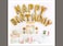 Buena Ventura's Themez Only "Happy Birthday" Letter Foil Balloon Set (Gold) for Birthday Party Decoration with Metallic Gold , Blue &amp; White Balloons - Pack of 43 pcs