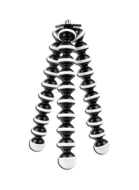 Generic - Flexible Tripod Stand Gorillapod With Phone Clip Adapter Black/White