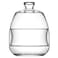 LAV Glass Sugar Bowl Dish Clear Round Sweet Jar With Lid 255ml