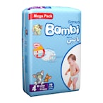 Buy Sanita Bambi Diaper Size 4+ Large 10-18kg Mega Pack White 78 count in Saudi Arabia