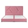 In House Janwa Velvet Bed Frame - King - 200x200 cm - Light Pink
