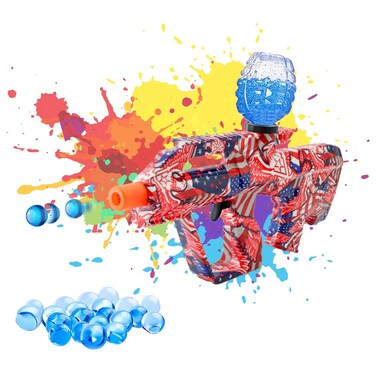 Graffiti Gun Electric Splatter Ball Kids Toy Blaster, Outdoor Shooting Team Game, 12+ Ages