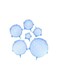 Generic 6-Piece Silicone Food Cover Blue