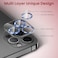 Moxedo Camera Lens Protector, 9H Tempered Glass, Scratch Resistant Aluminum Alloy Frame Camera Cover Screen Protector Compatible for iPhone 12 Pro 6.1 inch (DRESS DEN BLUE)