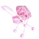 Lavish Pink Dolls Pram Set Buggy Pushchair Stroller Toy Baby Doll Cot Girls Present