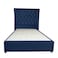 In House Lychee Velvet Bed Frame - King - 200x180 cm - Dark Blue