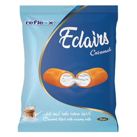 Reflexx Caramel Filled With Creamy Milk Eclairs Toffee 80G