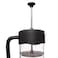 Biggdesign French Press Coffee and Tea Maker Borosilicate Glass Coffee Press Stainless Steel Filter Durable and Heat Resistant Black (350 ml 11.8 oz 2 Cup)