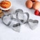 Royalford 5 Pcs Cookie Cutter Set, Stainless Steel, Rf10278 - Premium-Quality, Food Grade Material, Heart Shaped Cutters With Premium Steel