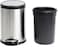 Orchid Stainless Steel Trash Bins, Recycle Bins, Round Step Waste Bin with Soft Close Lid, Durable Cantilever Foot Pedal Mechanism Steel Step Trash Can Wastebasket, Garbage Container Bin (20 Litre)