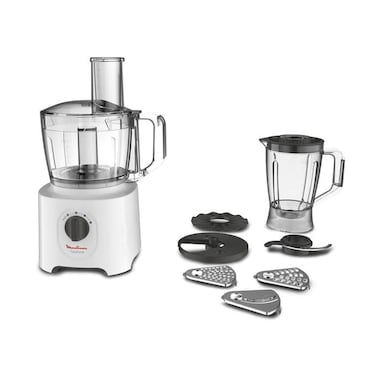 Moulinex Food Processor FP247127, 2.4 L, 800 W, Easy Cleaning, White