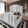In House Paris Velvet Bed Frame - Single - 200x120 cm - White