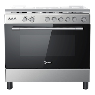 Midea 5 Burners Gas Cooker CME9060-C Silver 90x60cm