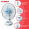 Rechargeable Oscillating Fan 5 Speed With LED Light Fan 16 inch 25W