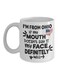 muGGyz Quotes Printed Ceramic Coffee Mug Black/White