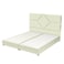 In House Cordoba Velvet Bed Frame - Queen - 200x150 cm - Ivory