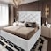 In House Victoria Velvet Bed Frame - King - 200x200 cm - White