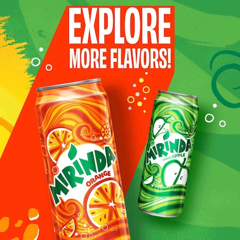 Mirinda Orange Flavoured Carbonated Soft Drink 330ml Pack of 6