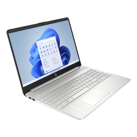 HP Laptop 15s-fq5145ne, Intel Core i5-1235U, 8GB RAM, 512GB SSD, 15.6-inch FHD IPS, Windows 11 Home, Natural Silver, Backlit English/Arabic Keyboard- 9A152EA#ABV