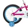 Spartan Chrome 16" Sparkle Bicycle for Girls, Bike with Training Wheels, Front and Rear Caliper Hand Brakes, Removable Zippered Bag, Chain Cover
