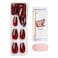 Kiss Impress Colour Press-On Manicure Coffin Shape False Nails 86743 Medium Winery In NYC 30 PCS
