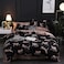 GOLDEN HOME  6-Piece Queen Size Duvet Cover Set, 1 Duvet Cover + 1 Fitted Sheet + 4 Pillow Cases, Microfibre, Muesli
