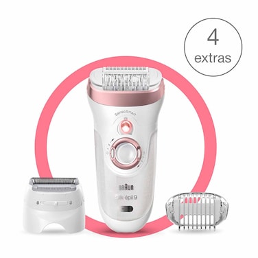 Braun Silk-epil 9 Wet &amp; Dry Epilator for Women - White - SES9-720