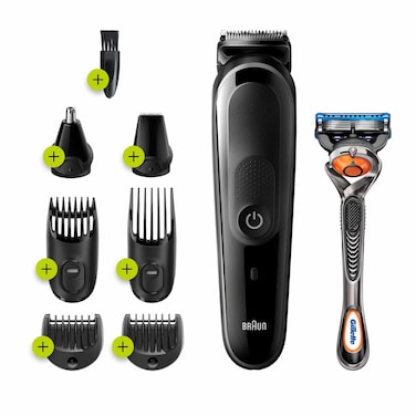 ماكينة تشذيب اللحية براون MGK5260 الكل في واحد  8 في 1 + ماكينة حلاقة جيليت فيوجن 5 بروجلايد