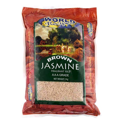 Buy World Recipes Jasmine Brown Rice 2kg in UAE