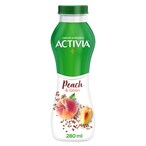 Buy Activia Yoghurt Go Drinkable Yogurt Snack Peach And Seeds 280ml in UAE