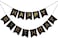 Party Time 25-Pieces Decoration Set of Black Happy Birthday Banner, Foil Balloons and Black &amp; Gold Latex Balloons For 16th Birthday Party Decoration - Party Supplies