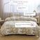 Luna Home King Size 6 pieces, duvet cover set, golden leaf design.