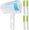 Delfino 5 Pack Sticky Lint Roller With Cover, Reusable Pet Hair Remover Roller Washable Dust Picker Cleaner Brush Set For Clothes Debris Working On Couch, Pets, Clothes And Carpets 2 Sizes