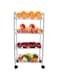 Almufarrej 4 -Tier Fruit And Vegetable Storage Trolley Cart Silver 80x43x30cm