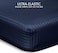 Hotel Linen Klub Reversible Down Alternative Comforter Set, Ultra Soft Brushed Stripe Microfiber Fabric, 200GSM Soft Fibersheet Filling, Size: King 240 x 260cm, Navy Blue &amp; Dark Grey