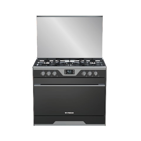 Fresh Modena Gas Cooker - 90 Cm - 5 Burners - Black
