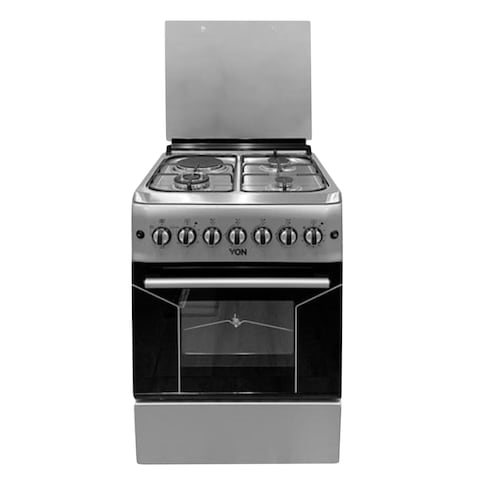 Von Vac6F031Us Hotpoint 3 Gas With 1 Electric Cooker Silver