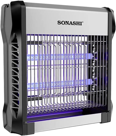 Sonashi Electric Insect Killer 20W - Powerful Device with UV-A Tube for Instant Bug/Mosquitoes Killing, No Poisonous Vapor/Odor, Easy to Clean, Perfect for Hotels and Indoors 20 W SIK-712N Black