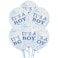 Its A Boy Clear Balloon W/ Blue Confetti 12in 6 pcs