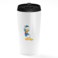 Loud Universe - White Travel Tumbler Donald Duck Dance Cartoon Network Stainless Steel Tumbler with Black Sip Lid
