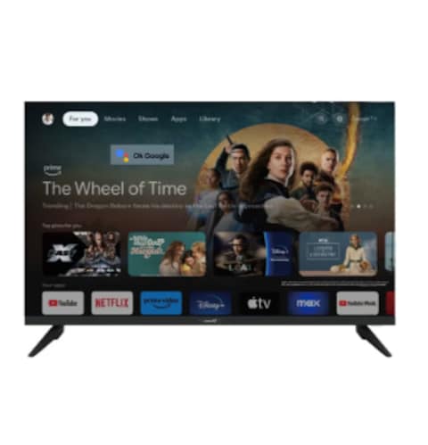 Videocon 75&quot; Edgeless 4K UHD Official Google TV With Hey Google Voice Remote, Bluetooth, Dolby Audio And Free Wall Bracket- 2024 New Model E75ELGT1100 Black