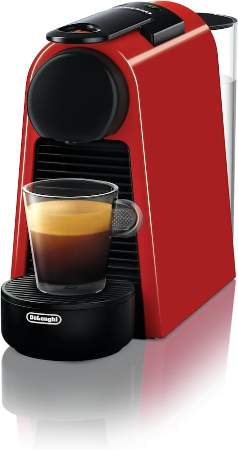 DeLonghi Essenza Mini EN 85.R Nespresso System Pod Coffee Machine, Red/Black